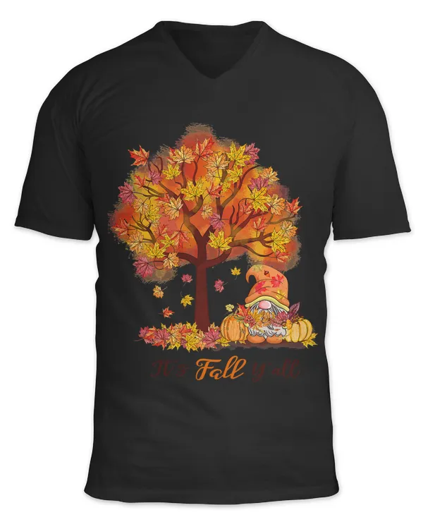 Its Fall Yall Cute Gnome Pumpkin Tree Autumn Leaves Fall170
