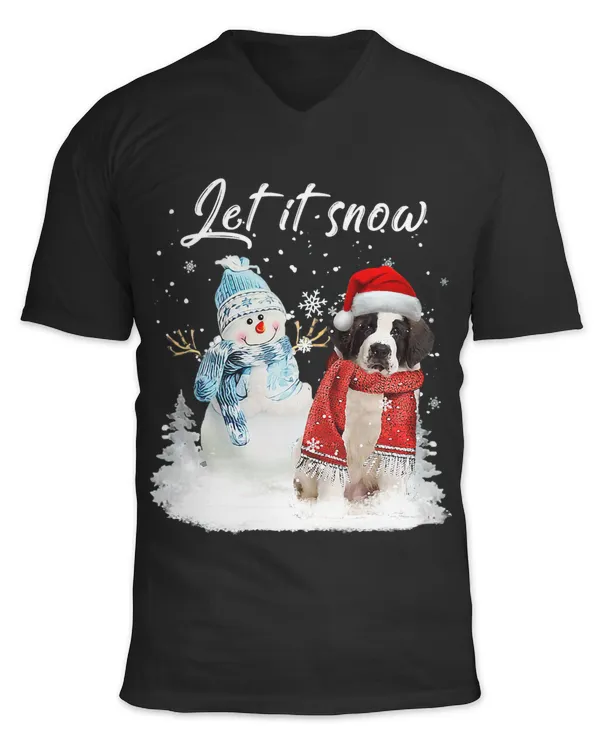 Saint Bernard Santa Dog Christmas Snowman Xmas Pajama 308