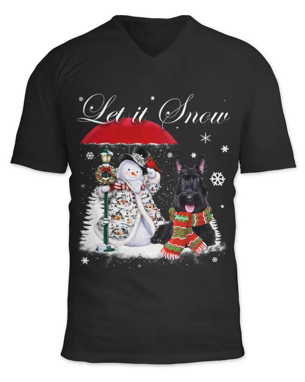Scottish Terrier Santa Dog Christmas Snowman Xmas Pajama 330