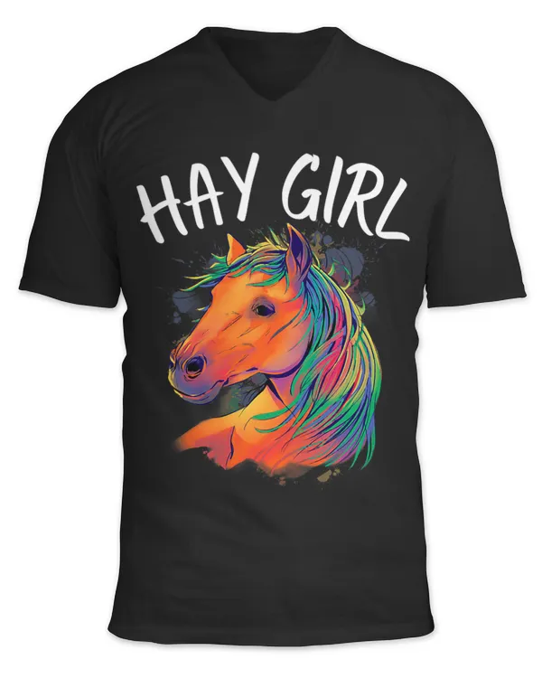 Hay Girl Farmer Watercolour Horse Farm Lovers