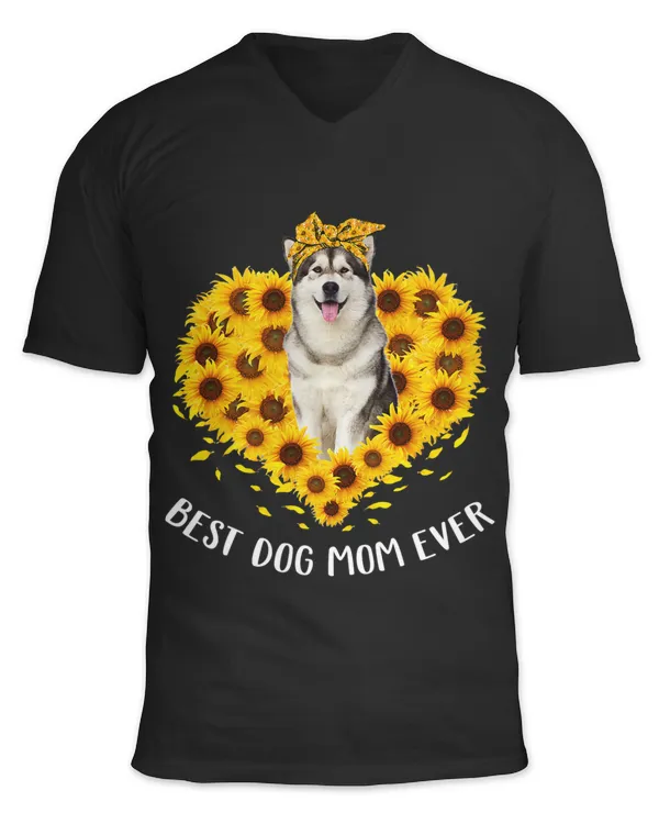 Alaskan Malamute Mom Sunflower Dog Mom Women