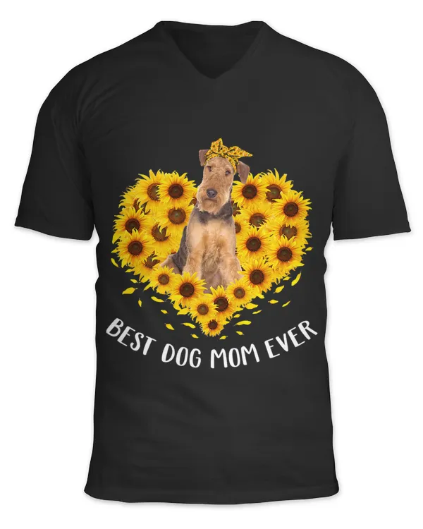 Airedale Terrier Mom Sunflower Dog Mom Women
