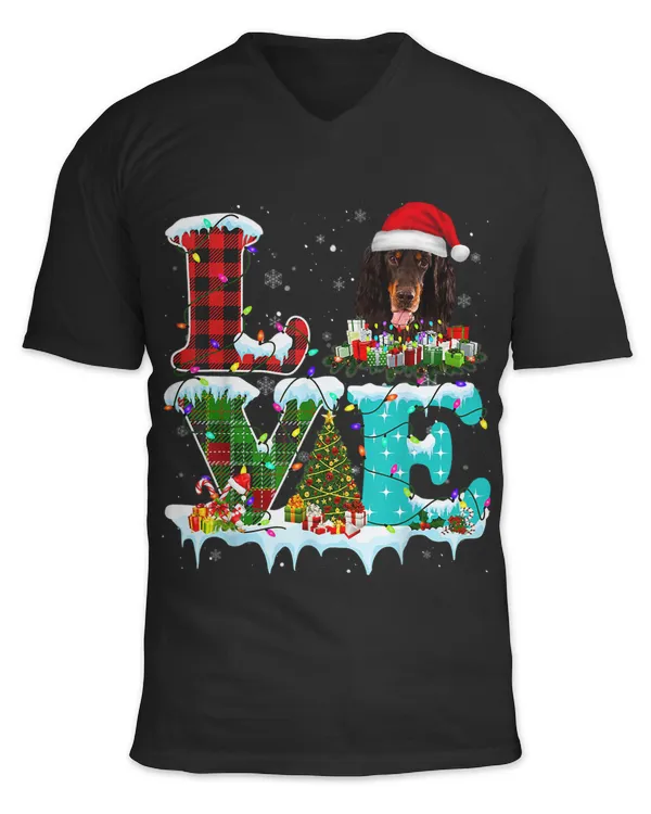 Gordon Setter Christmas Tree Light Pajama Dog Xmas 23