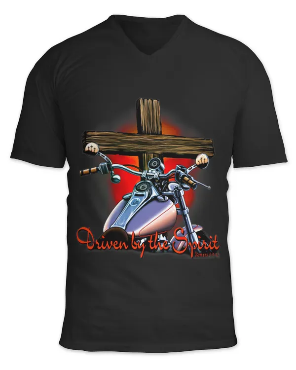 Driven By The Spirit Cross Cool Fashion Christian Biker