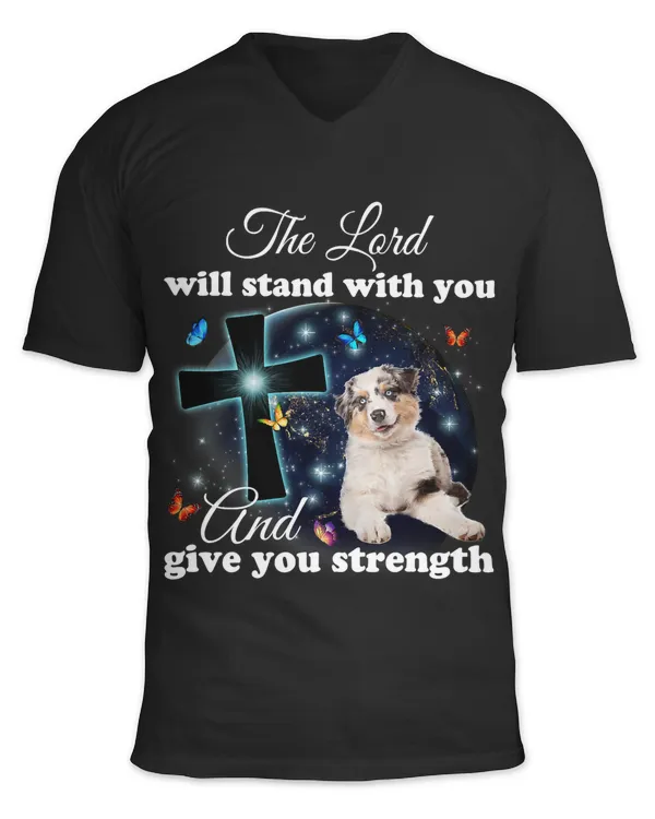 Aussie Dog The Lord Will Stand With You Christian216