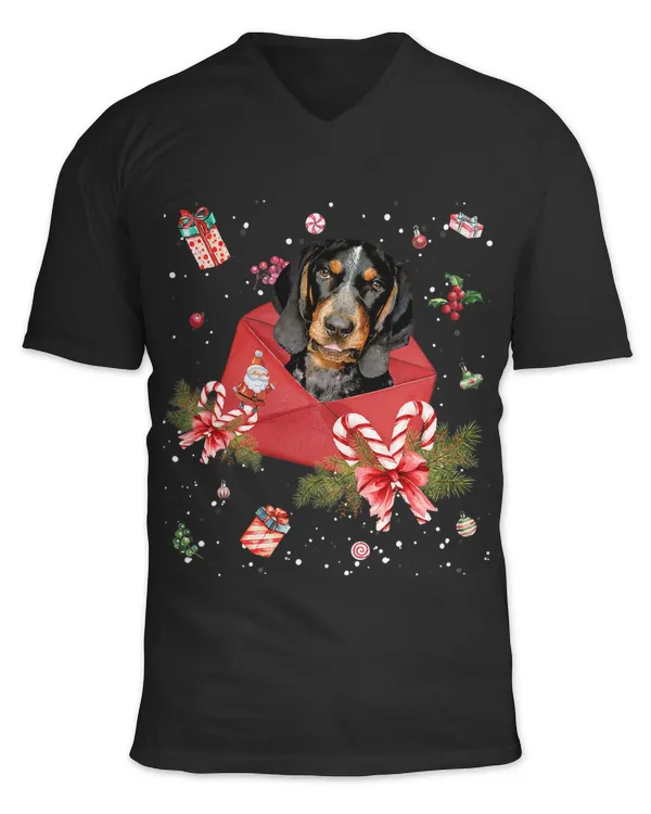 Bluetick Coonhound In Christmas Card Ornament Pajama Xmas435