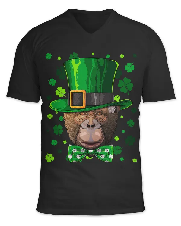 Chimpanzee St Patricks Day Animal Leprechaun Hat Shamrock