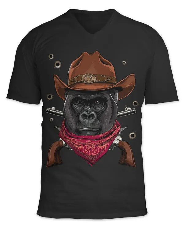 Cowboy Gorilla Western Rodeo Cowboy Hat and Bandana 139