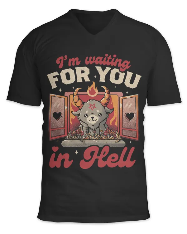 Cute Baphomet Im Waiting For You Funny Satanic Goat649