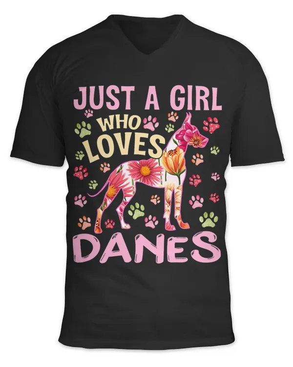 Cute Dog Lover Just A Girl Who Loves Dane Dog