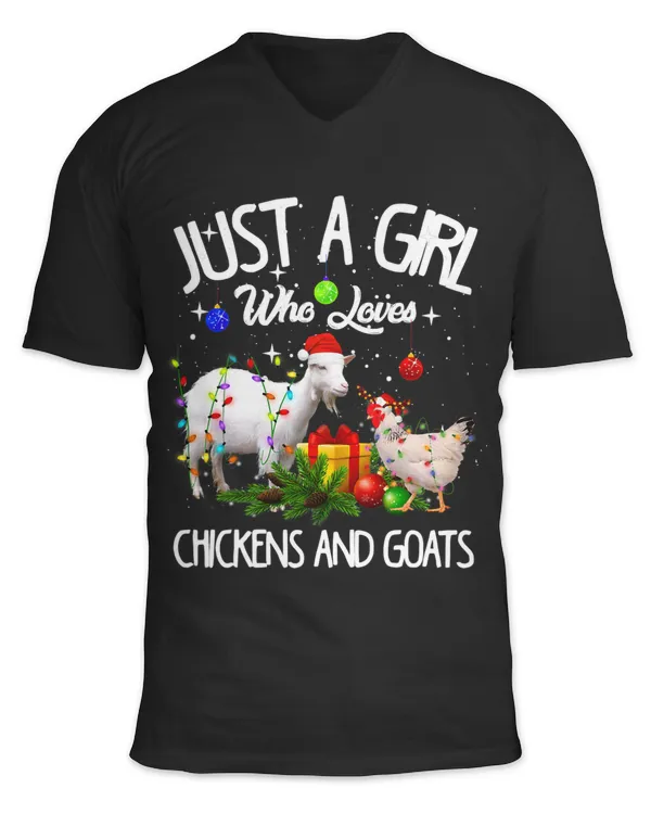 Cute Just A Girl Who Loves Chickens Goats Farmer Girls 302