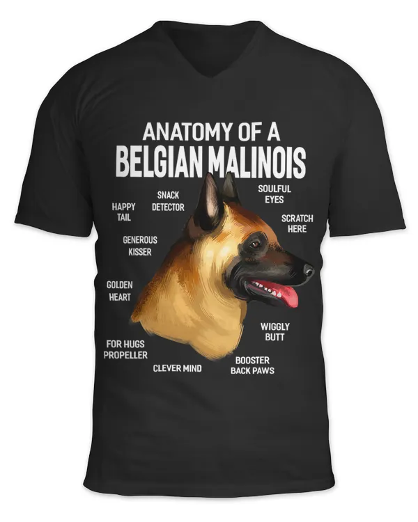 Dogs 365 Anatomy of a Belgian Malinois Dog Funny Gift 374