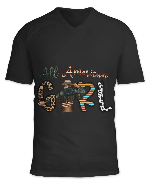 American Cowgirl 4th of July Leopard Serape American Flag