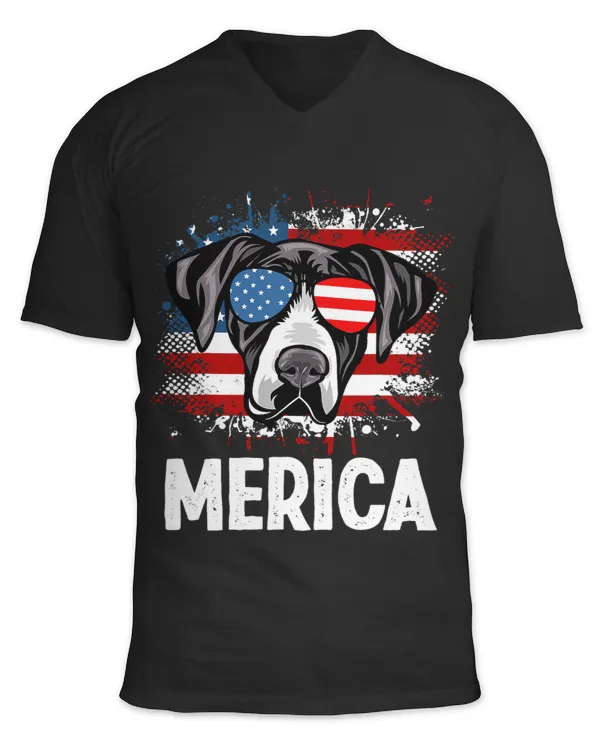 American Flag Merica Great Dane 4th Of July