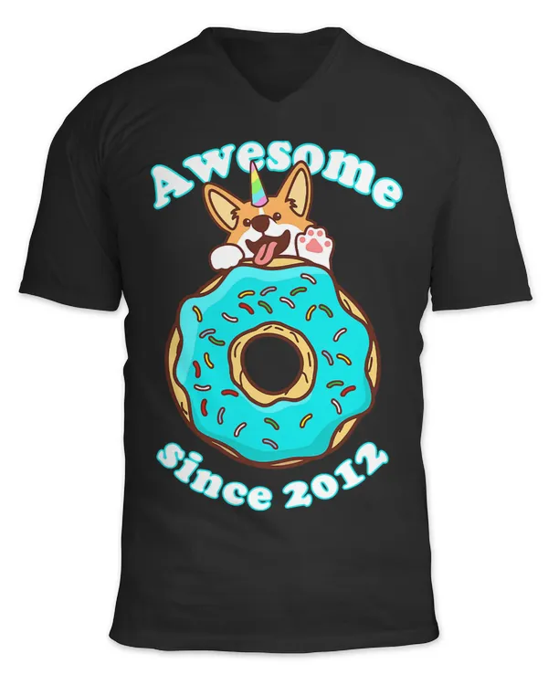 Awesome since 2012 Puppy Donut Welsh Corgi Birthday Childs 47