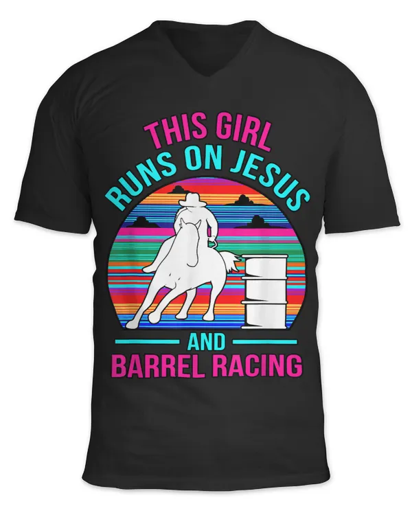 Barrel Racing Girl Horse Racer Horses Race Lover Graphic