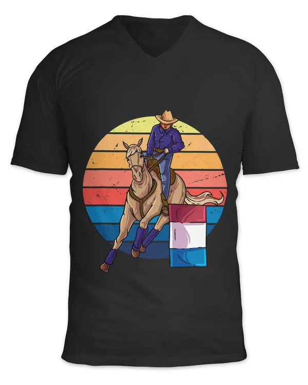 Barrel Racing Vintage Western Riding Horse Rodeo Cowboy
