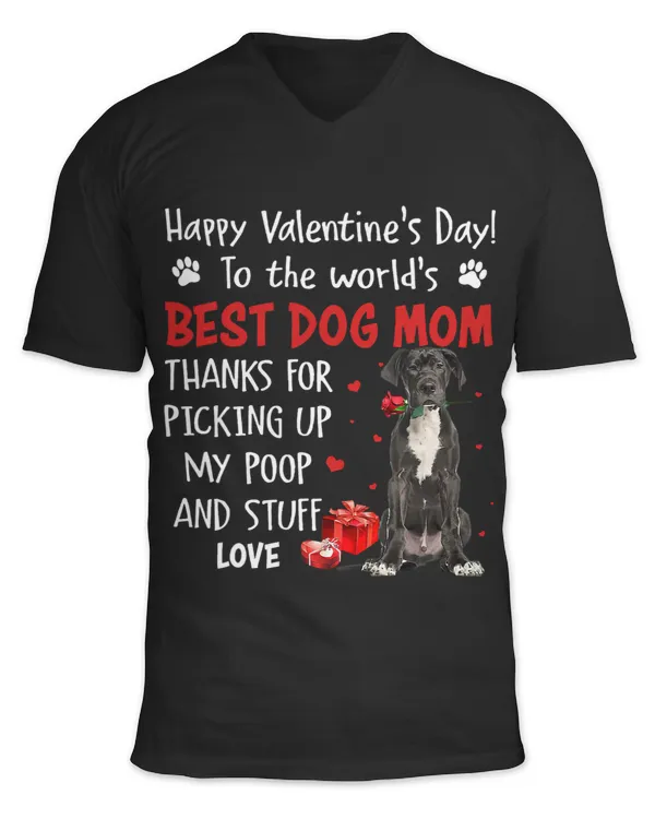 Great Dane Best Dog Mom Valentines Day Funny Puppy Dogs