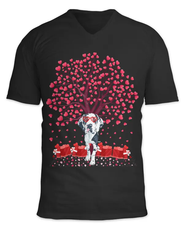 Great Dane Dog Lover Heart Tree Great Dane Valentines Day