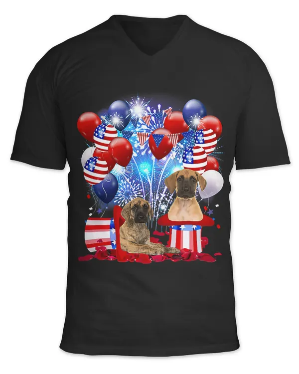 Great Dane Firework American Flag 4th Of July Dog Lover
