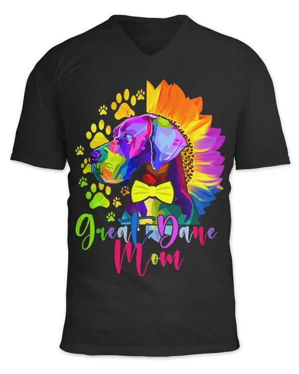 Great Dane Mom Cute Colorful Dog Sunflower Lover Mothers Day