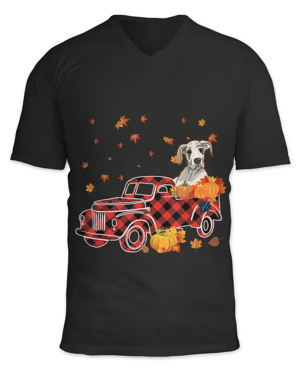 Great Dane On Pumpkin Truck Thanksgiving Dog Lover