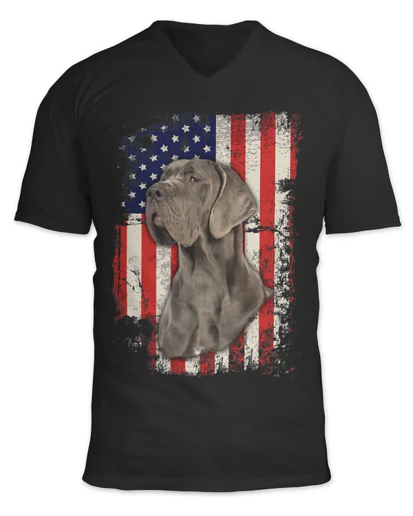 Great Dane Shirt Vintage American Flag Patriotic 4th Of July