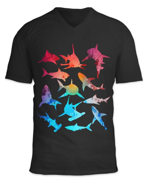 Great White Sharks Hammerhead Shark Vintage Sunset Beach Art
