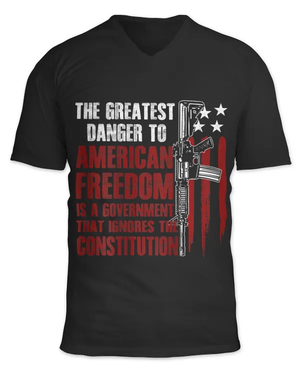 Gun USA Flag American Freedom Funny Government (on back)