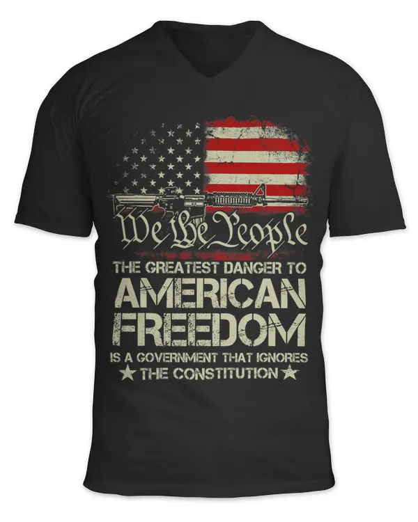 Gun USA Flag American Freedom Funny Government Womens Mens