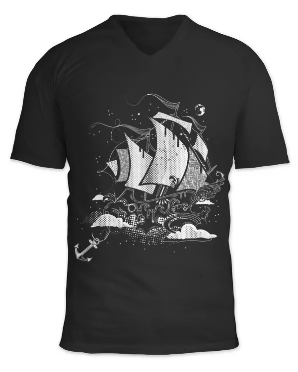 A sailing ship in the cloudssurreal design