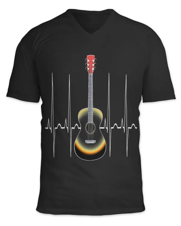 Acoustic Guitar EKG Heartbeat Guitar Musician