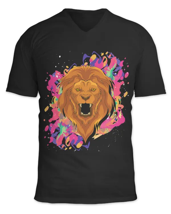 Africa Safari Zoo Animal Lover Colorful Lion Lover Lion