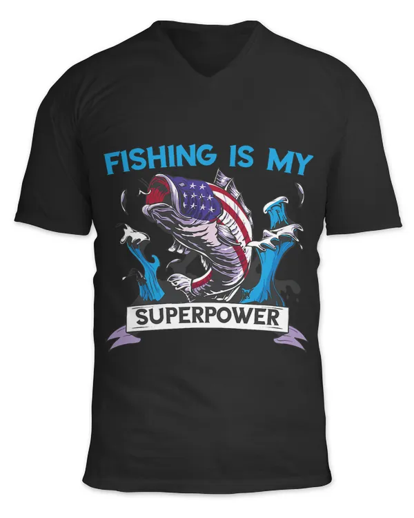 American Fishing Superpower Fisherman Angler Fish Catch