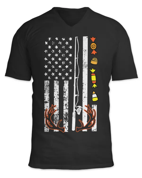 American Flag Fishing Lazy DIY Halloween Costume Hunting