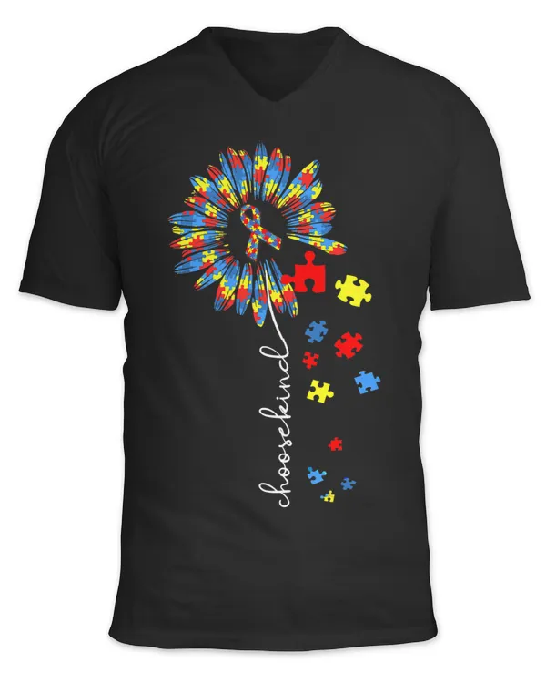 Autism Choose Kind Sunflower Puzzle Piece Autism Awareness Support Neurodiverse