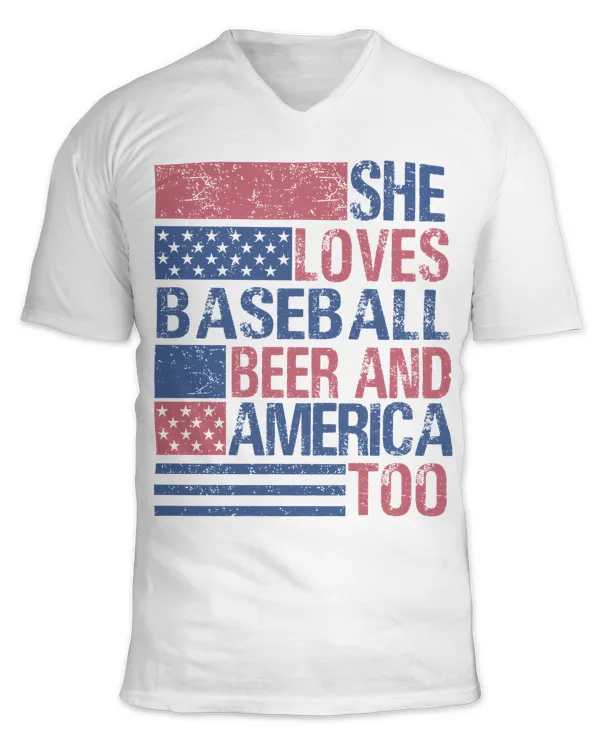 Unisex Jersey SS V-Neck T-Shirt
