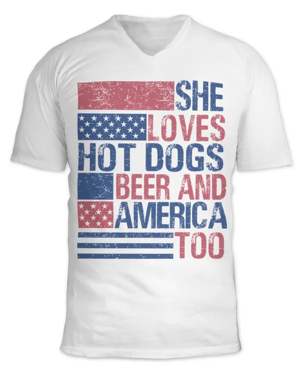 Unisex Jersey SS V-Neck T-Shirt