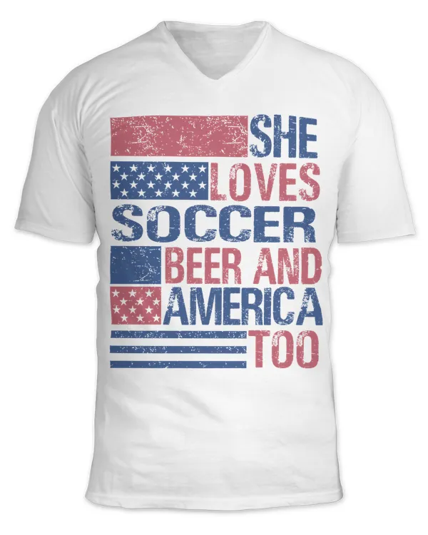 Unisex Jersey SS V-Neck T-Shirt