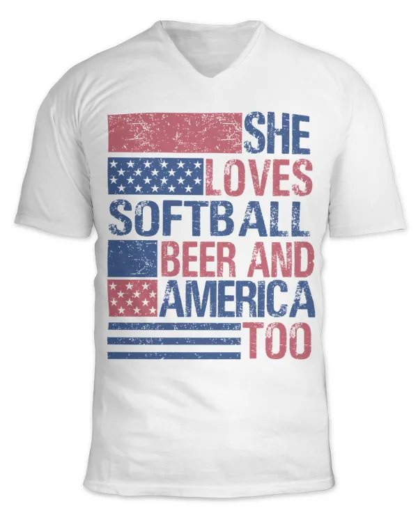 Unisex Jersey SS V-Neck T-Shirt