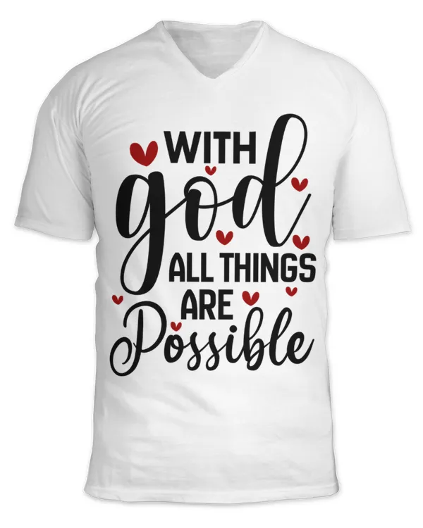 Unisex Jersey SS V-Neck T-Shirt