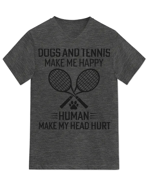 You Love Dogs And Tennis T-Shirt - Unisex Jersey SS V-Neck T-Shirt Unisex Jersey SS V-Neck T-Shirt