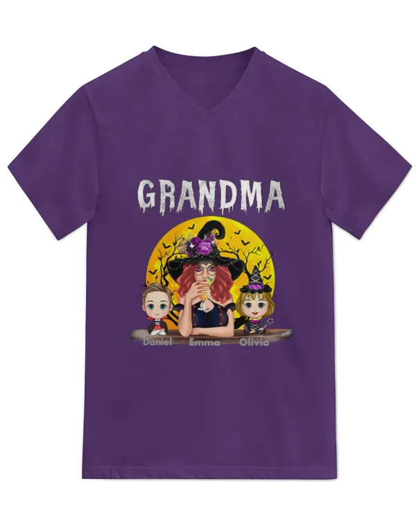 Personalized Grandma And Grandkids Halloween Night, Grandma Gift Halloween, Gift For Halloween, Gift Idea For Halloween