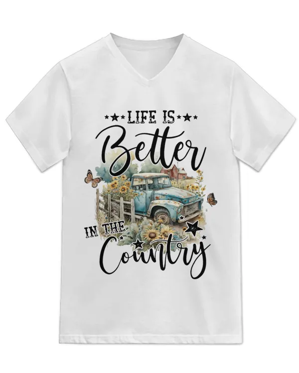 Unisex Jersey SS V-Neck T-Shirt