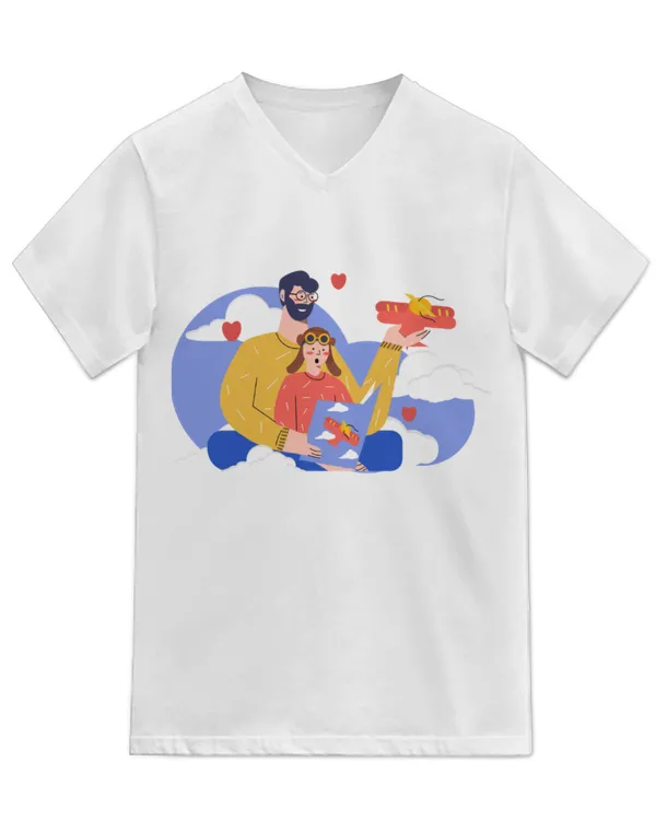 Unisex Jersey SS V-Neck T-Shirt
