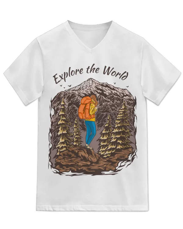 Unisex Jersey SS V-Neck T-Shirt