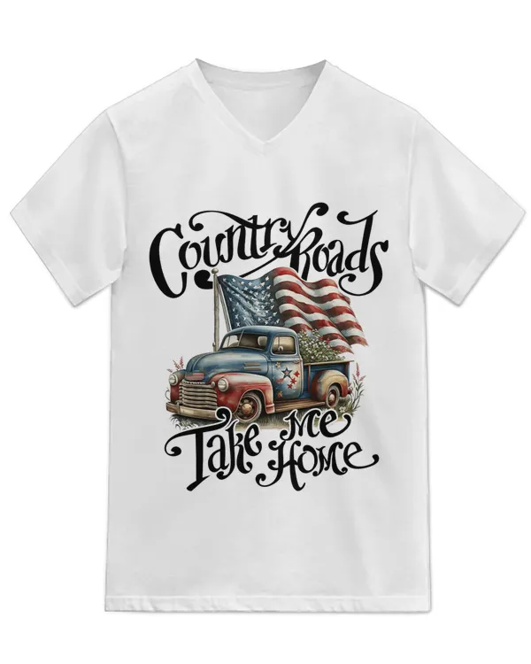Unisex Jersey SS V-Neck T-Shirt