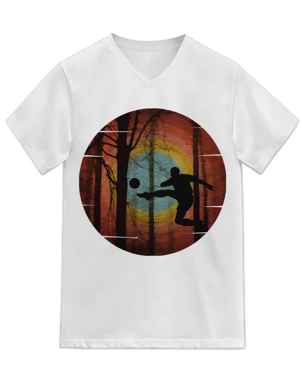 Football T- Shirt F U N N Y F O O T B A L L I N T H E W O O D S F O R E S T N A T U R E R E T R O V I N T A G E G I F T T- Shirt