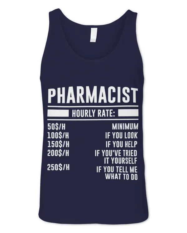 Cute Pharmacist hourly rate 50H minimum pharmacist - Unisex Jersey Tank Unisex Jersey Tank