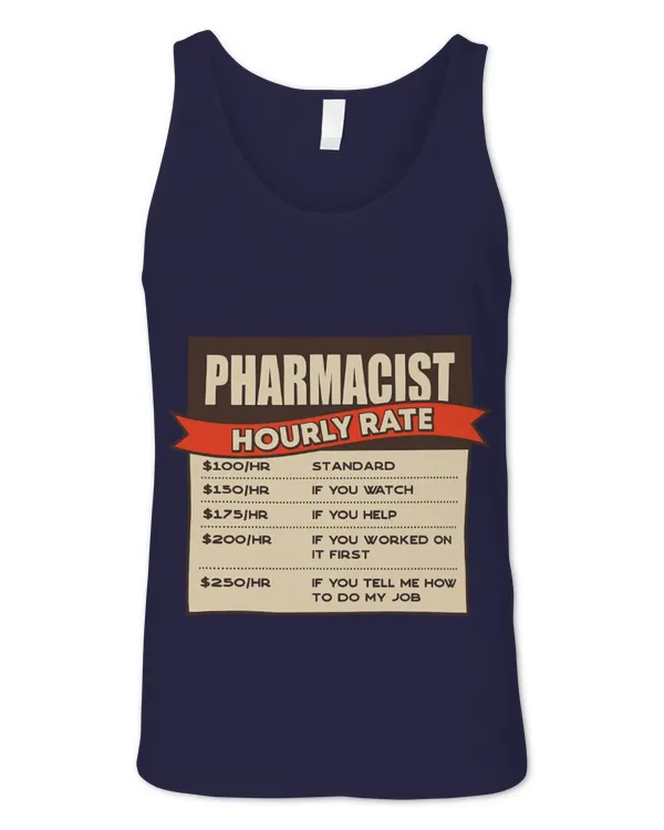 Cute Pharmacist Hourly Rate Pharmacy Boss Pharmacy Technician - Unisex Jersey Tank Unisex Jersey Tank